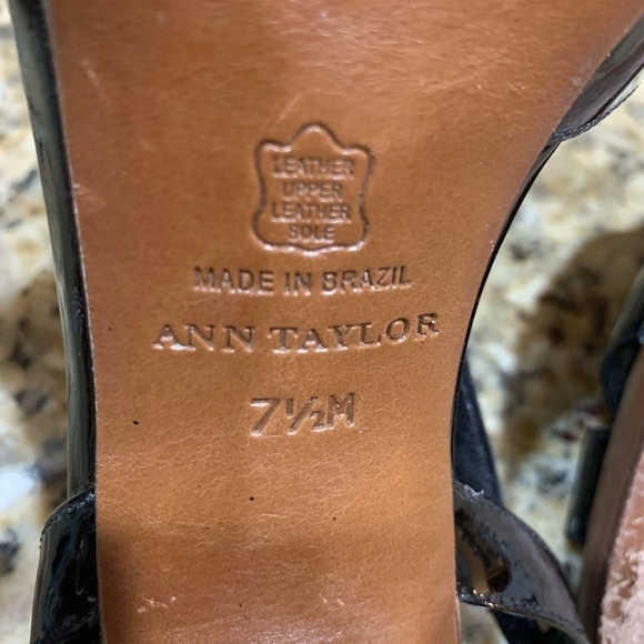 Ann Taylor Patten Black platform heels 7 1/2 - Picture 7 of 8